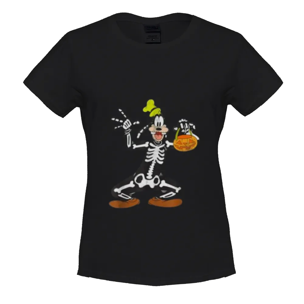 Goofy Skeleton Halloween T-Shirt