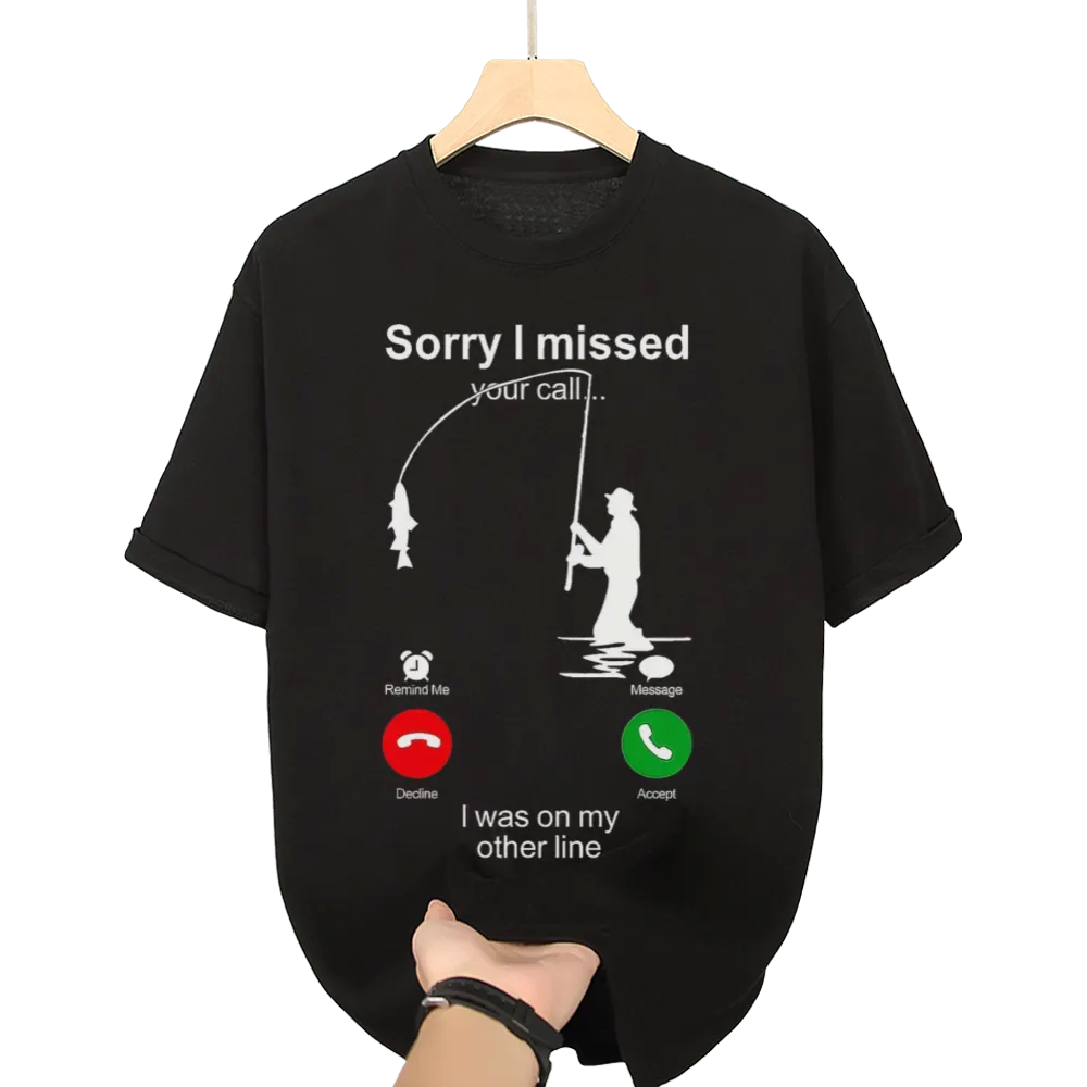 Hilarious Fishing - Themed "Missed Call" T - Shirt | TikTok - Ready Humor