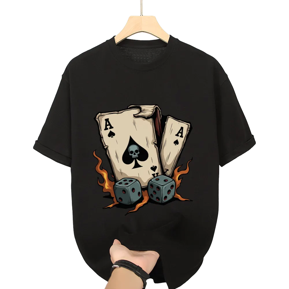 Vintage Ace of Spades & Dice Graphic Tee