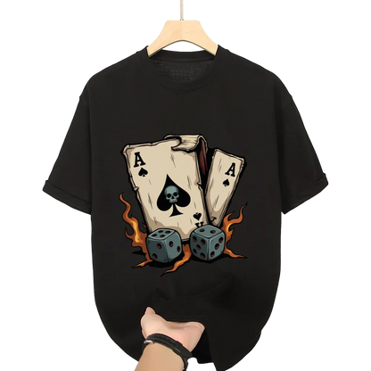 Vintage Ace of Spades & Dice Graphic Tee