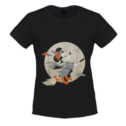 Disney Minnie Mouse Flying Witch Costume Halloween T-Shirt