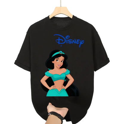 Disney Jasmine Unisex Black T - Shirt
