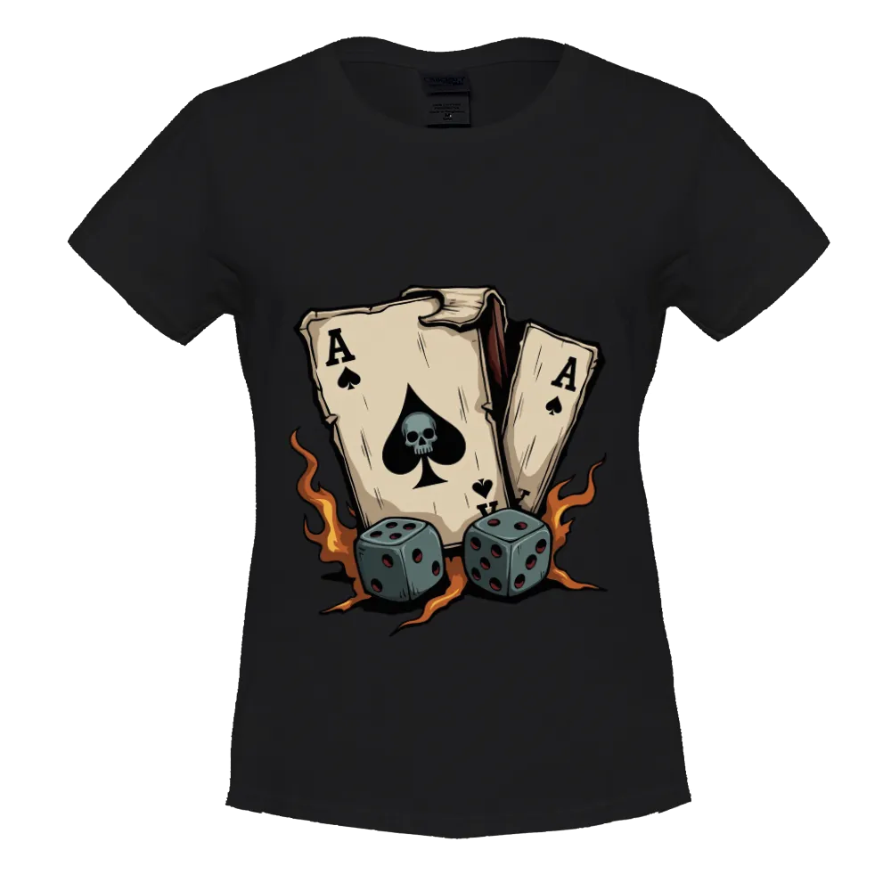 Vintage Ace of Spades & Dice Graphic Tee