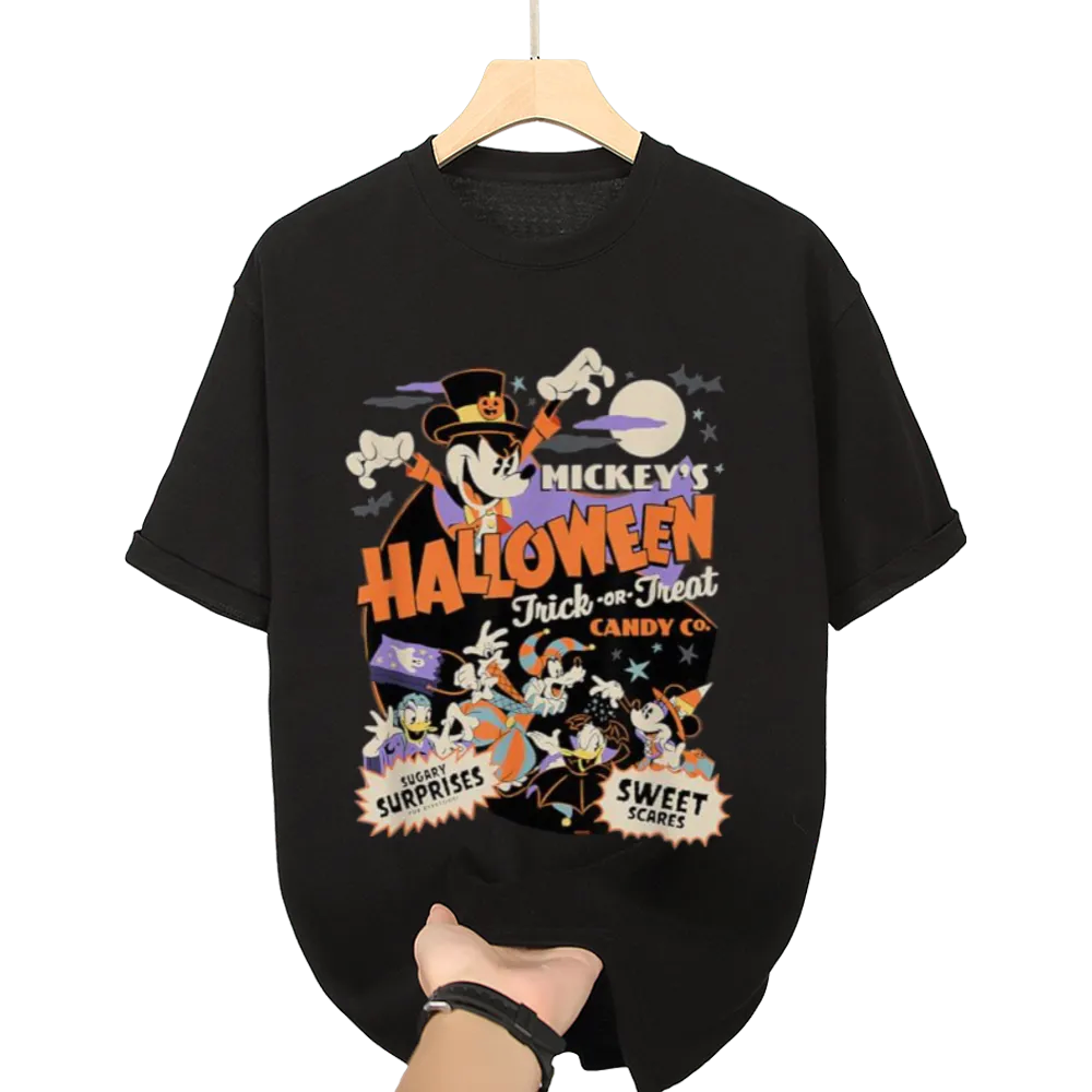 Trendy Mickey Halloween Graphic Tee | Perfect for Spooky Season Vibes