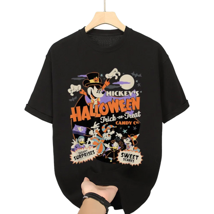 Trendy Mickey Halloween Graphic Tee | Perfect for Spooky Season Vibes