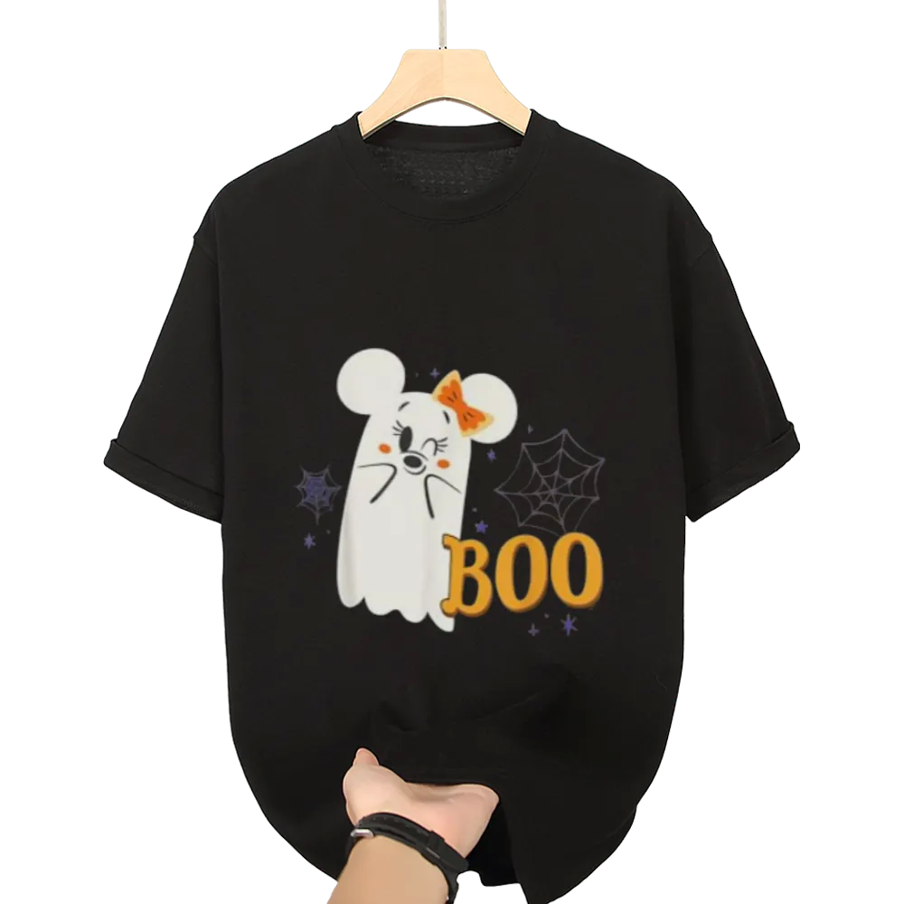 Disney Minnie Mouse Cute Little Ghost Boo Halloween T-Shirt