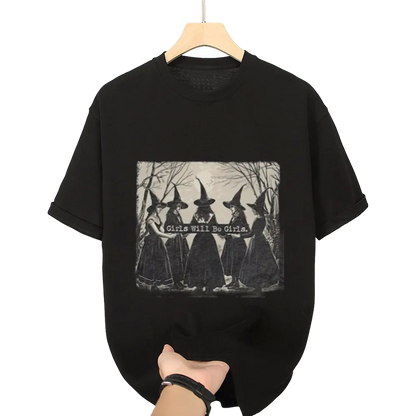 Basic Witch Halloween T Shirt Women Vintage Graphic Coffee Tees Shirt Short Sleeve Casual Funny Halloween Party Shirts