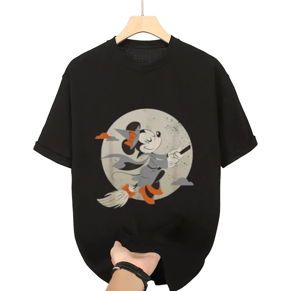 Disney Minnie Mouse Flying Witch Costume Halloween T-Shirt