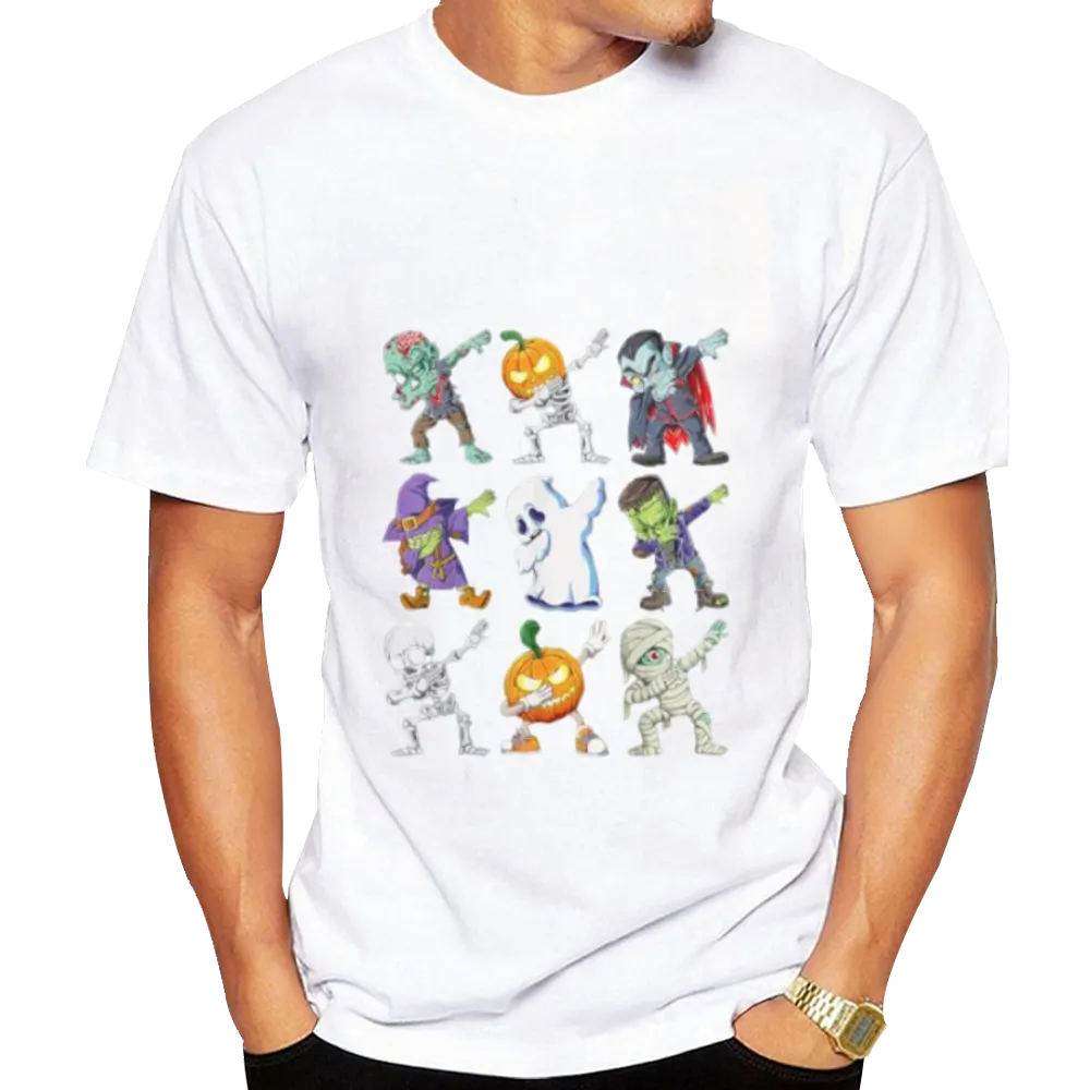 Dabbing Halloween Boys Skeleton Zombie Scary Pumpkin Mummy T-Shirt