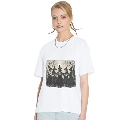Basic Witch Halloween T Shirt Women Vintage Graphic Coffee Tees Shirt Short Sleeve Casual Funny Halloween Party Shirts