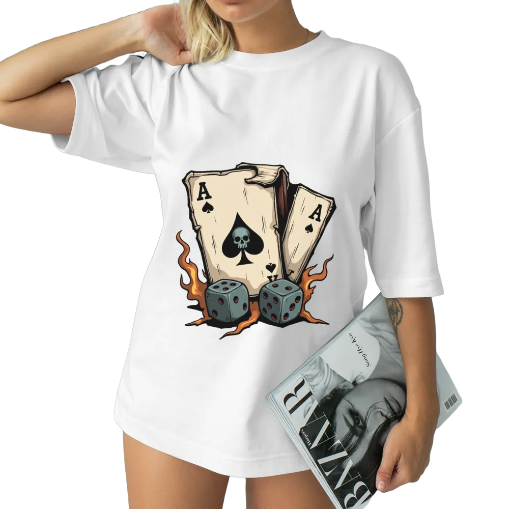 Vintage Ace of Spades & Dice Graphic Tee