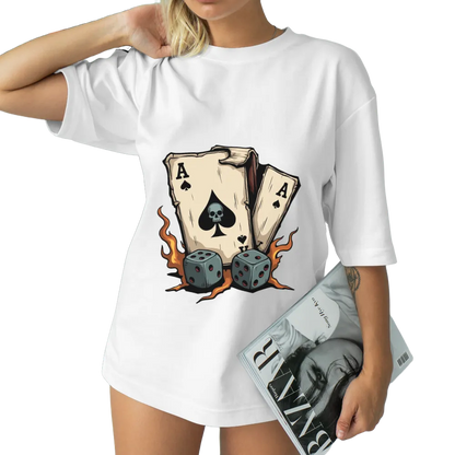 Vintage Ace of Spades & Dice Graphic Tee