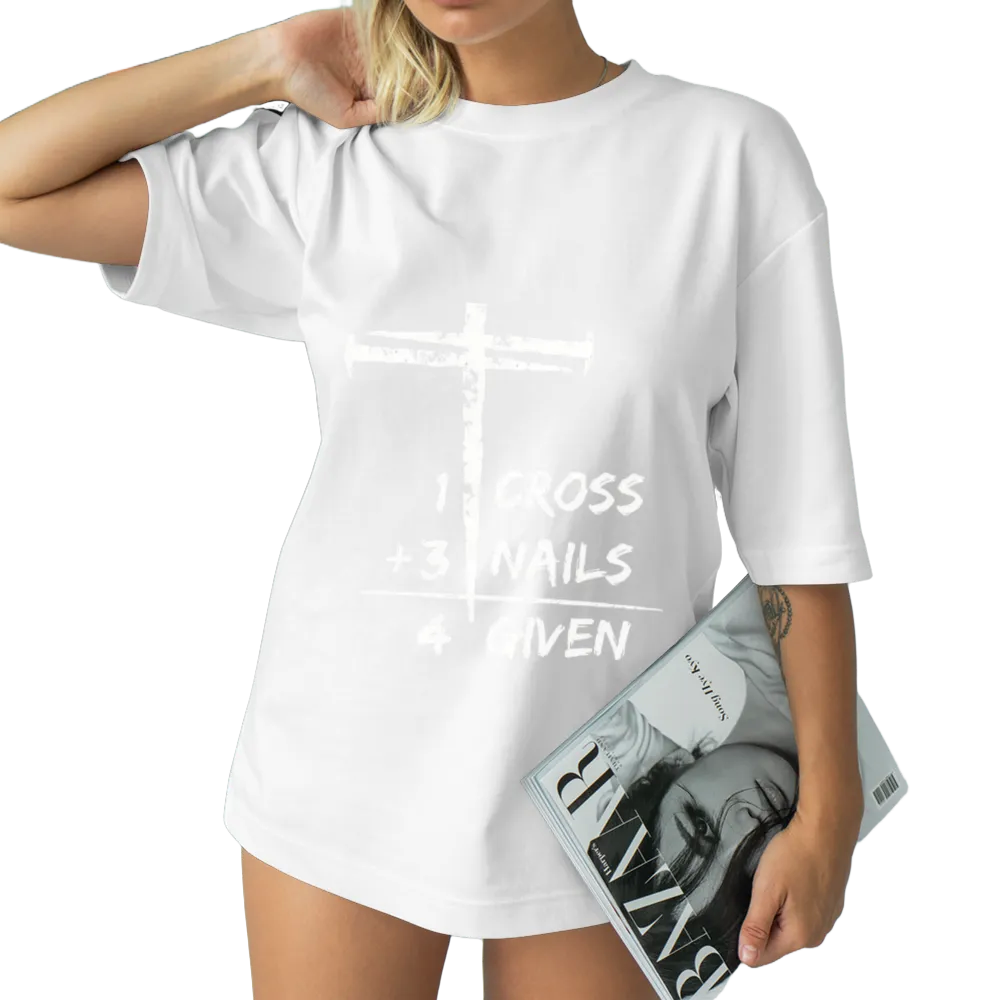 Christian "1 Cross + 3 Nails = 4 Given" Graphic Tee