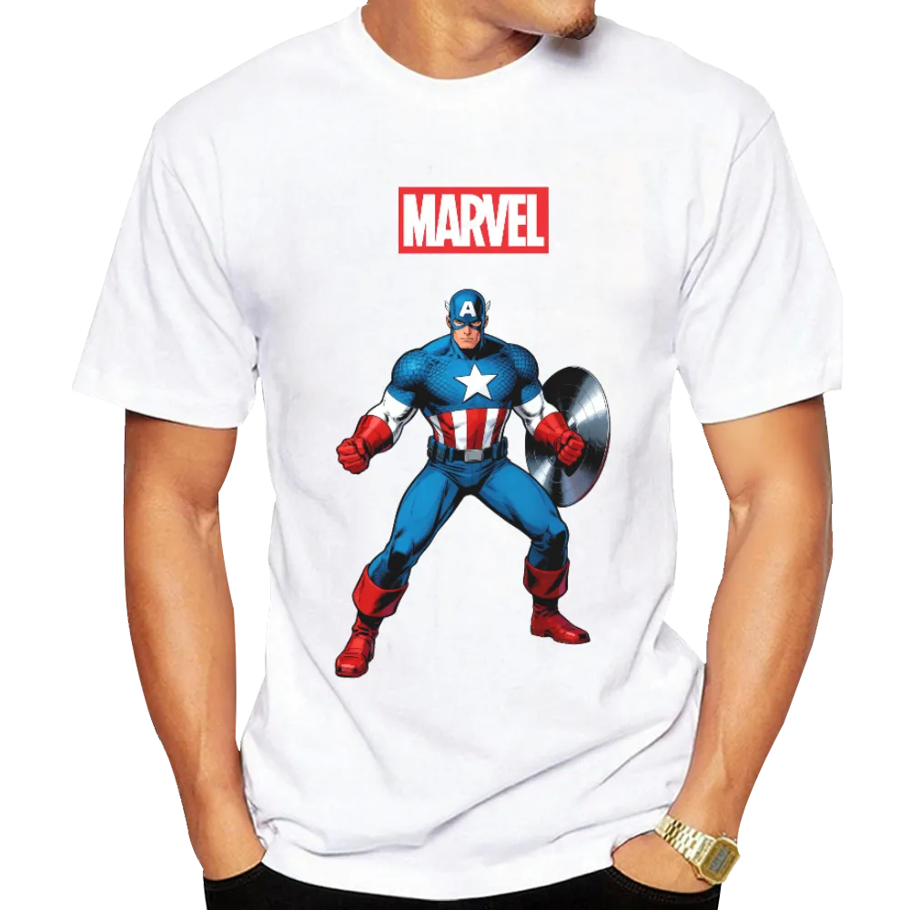 Marvel Captain America Graphic T - Shirt - Embrace the Spirit of Freedom and Justice!
