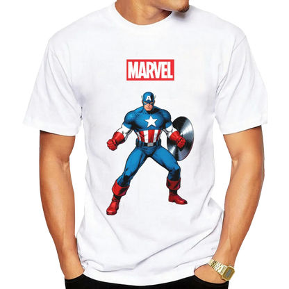 Marvel Captain America Graphic T - Shirt - Embrace the Spirit of Freedom and Justice!