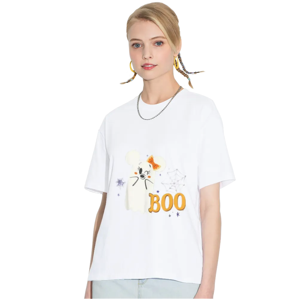 Disney Minnie Mouse Cute Little Ghost Boo Halloween T-Shirt