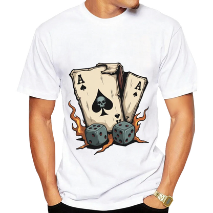 Vintage Ace of Spades & Dice Graphic Tee