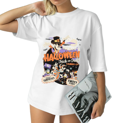 Trendy Mickey Halloween Graphic Tee | Perfect for Spooky Season Vibes