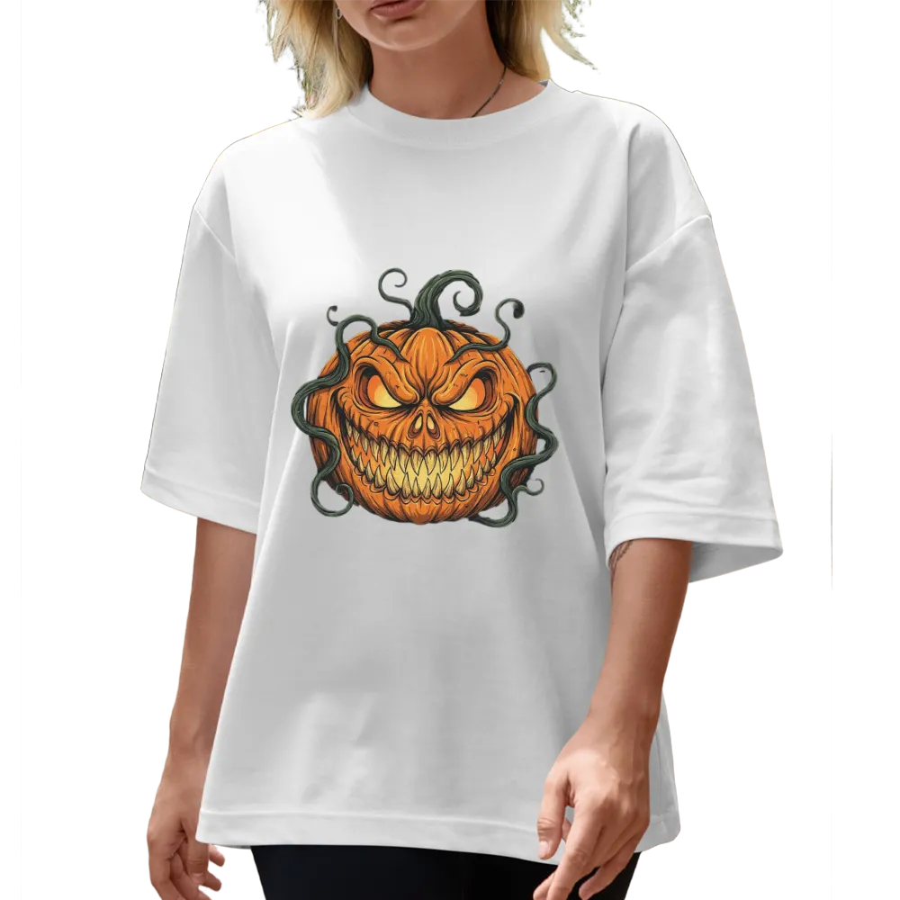Scary Halloween Pumpkin Graphic Tee