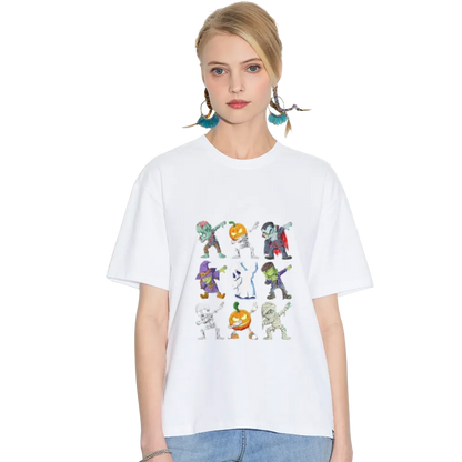 Dabbing Halloween Boys Skeleton Zombie Scary Pumpkin Mummy T-Shirt