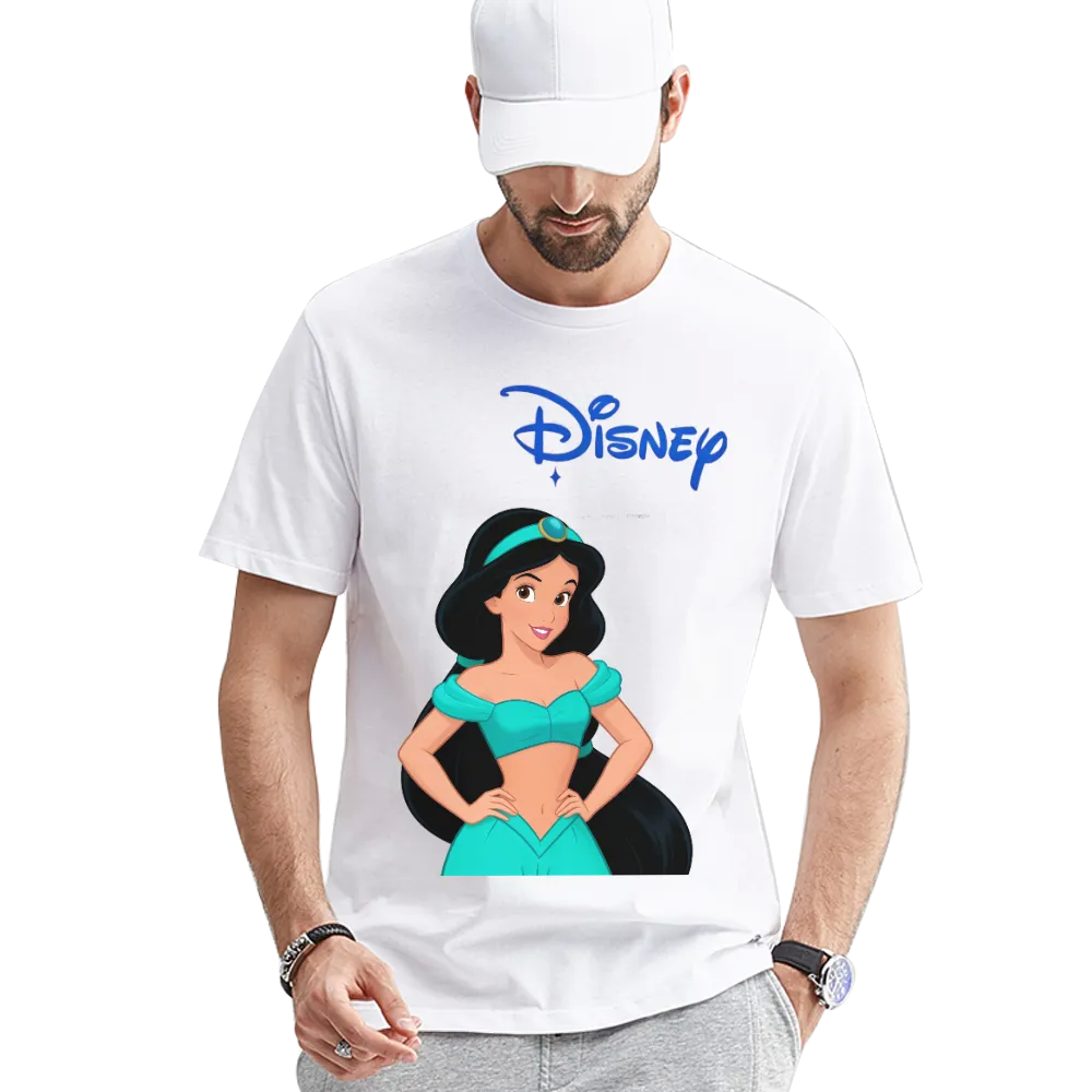 Disney Jasmine Unisex Black T - Shirt