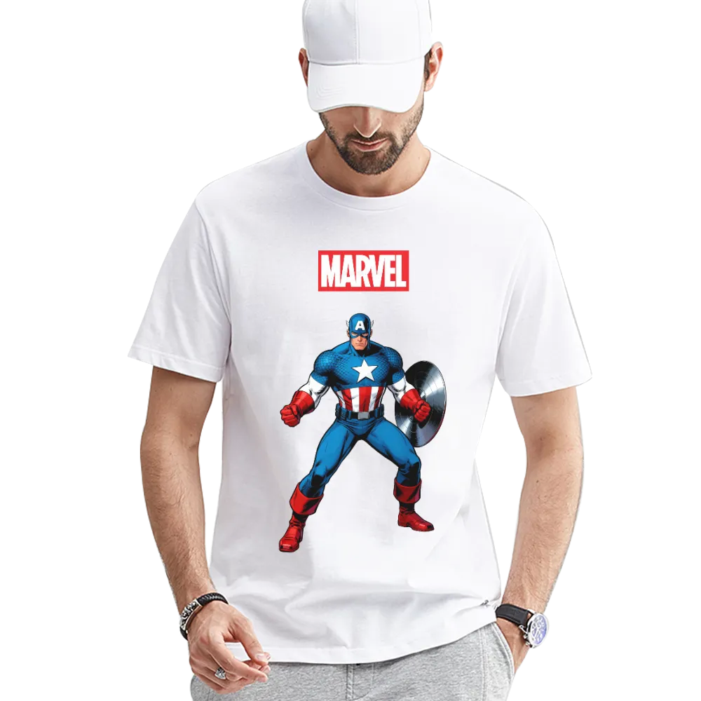 Marvel Captain America Graphic T - Shirt - Embrace the Spirit of Freedom and Justice!