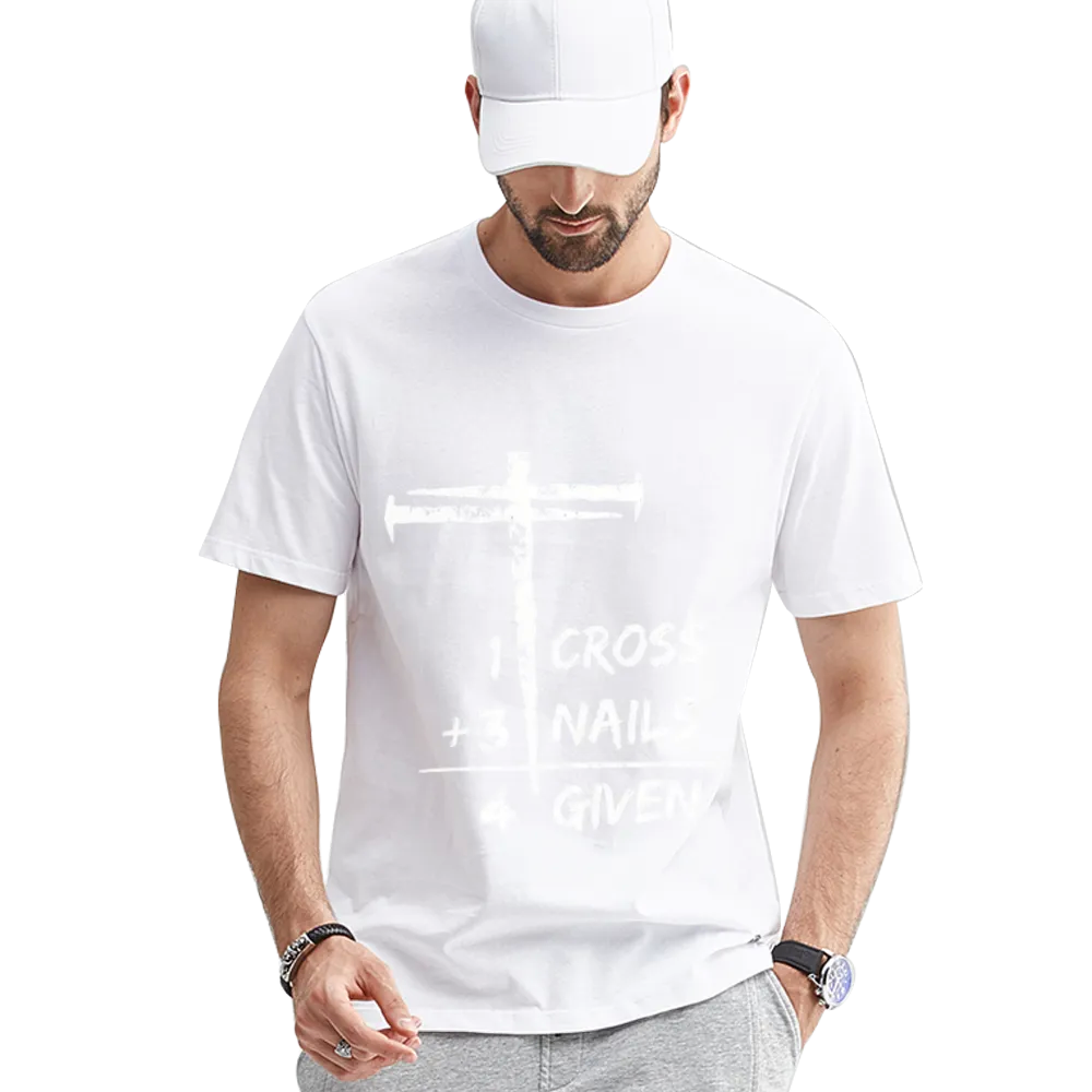 Christian "1 Cross + 3 Nails = 4 Given" Graphic Tee