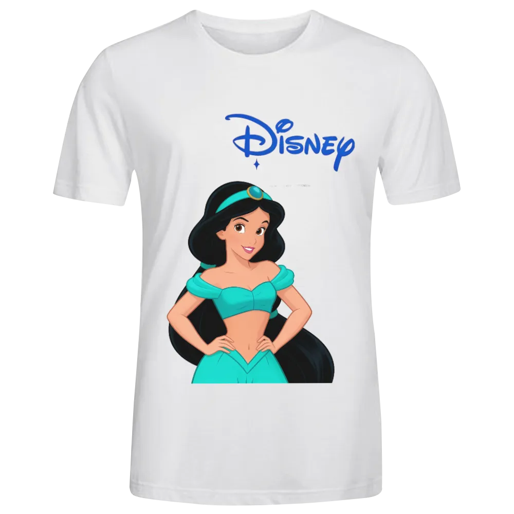 Disney Jasmine Unisex Black T - Shirt