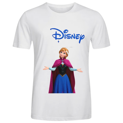 Disney Anna from Frozen Graphic Black T-Shirt for Men and Woman