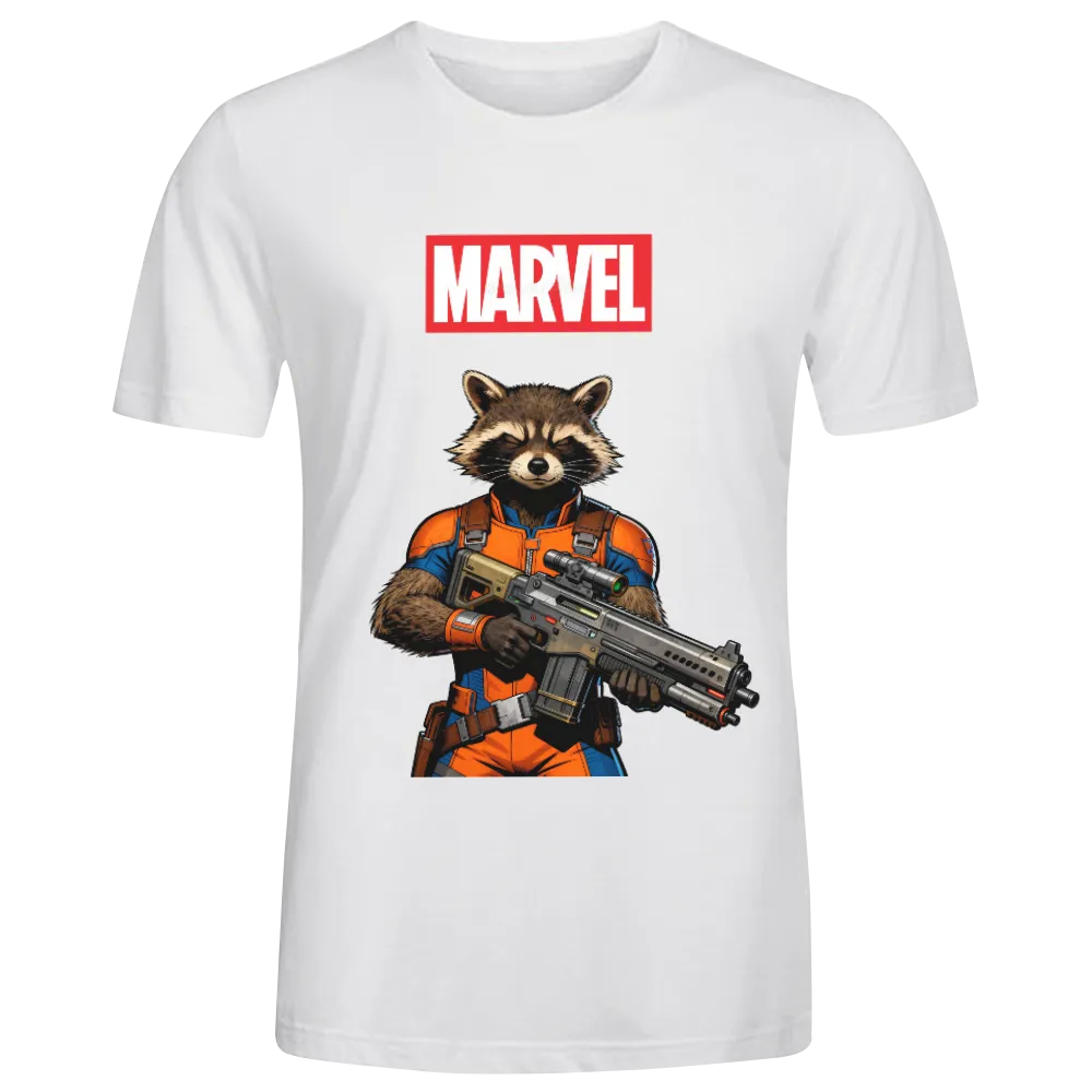 Marvel Guardians of the Galaxy Rocket Raccoon Graphic Tee - A Must-Have for Marvel Fans!