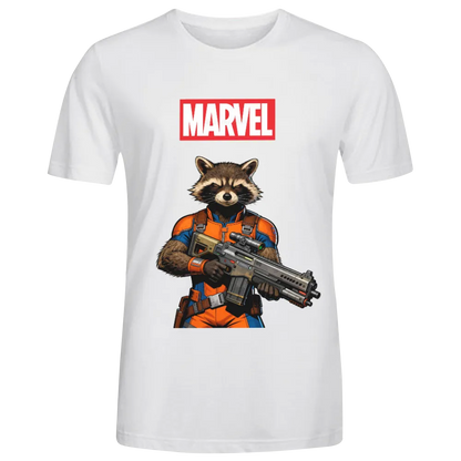 Marvel Guardians of the Galaxy Rocket Raccoon Graphic Tee - A Must-Have for Marvel Fans!