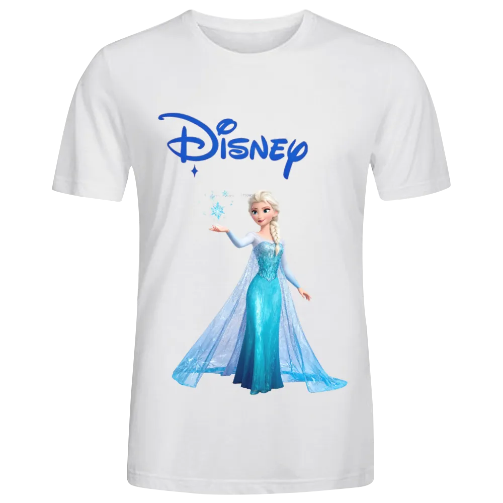 Disney Frozen Elsa Graphic Unisex Black T - Shirt