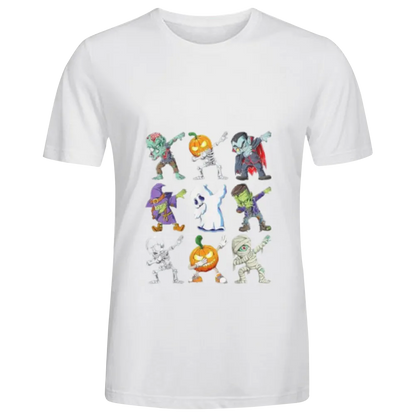 Dabbing Halloween Boys Skeleton Zombie Scary Pumpkin Mummy T-Shirt