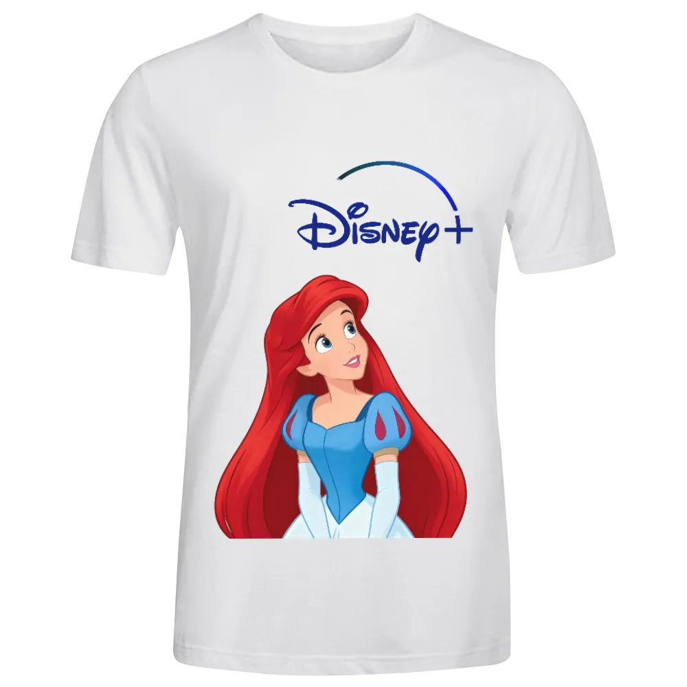 Disney+ The Little Mermaid Ariel Unisex Black T - Shirt