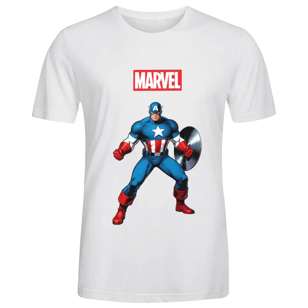 Marvel Captain America Graphic T - Shirt - Embrace the Spirit of Freedom and Justice!