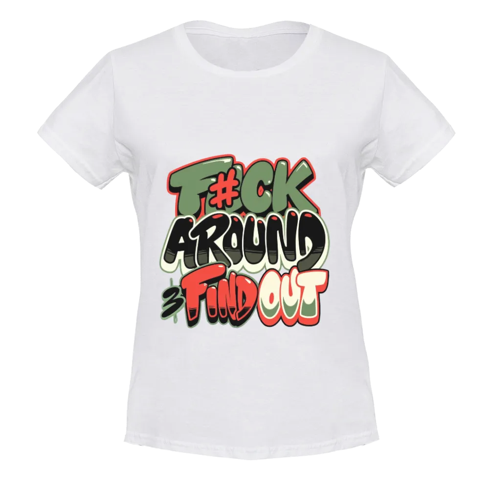 Edgy "F#ck Around & Find Out" Graffiti - Style Graphic Tee