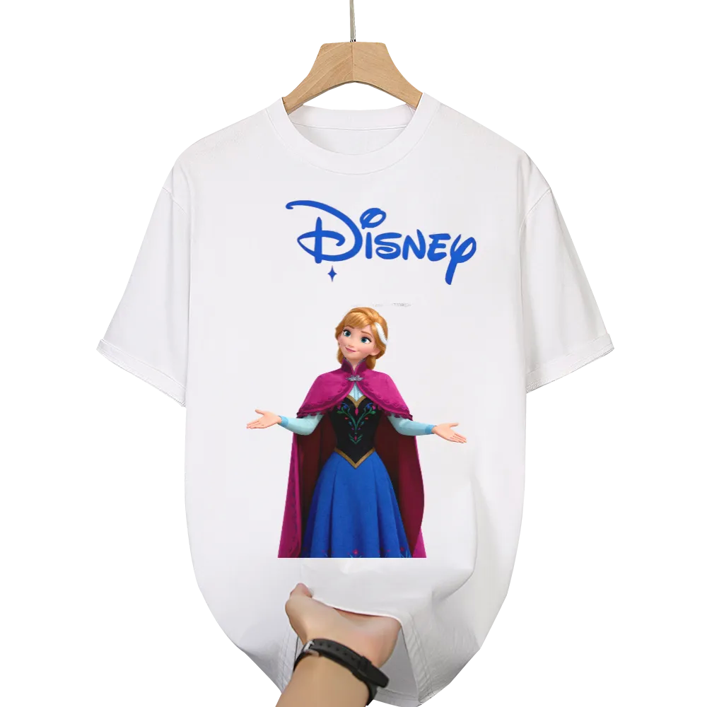 Disney Anna from Frozen Graphic Black T-Shirt for Men and Woman