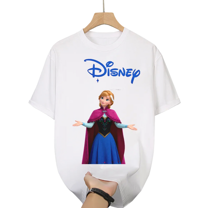 Disney Anna from Frozen Graphic Black T-Shirt for Men and Woman
