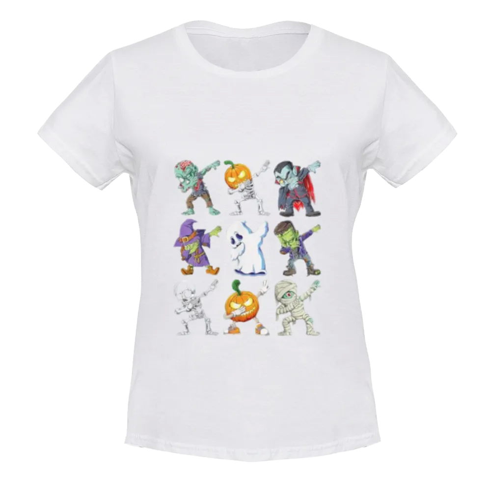 Dabbing Halloween Boys Skeleton Zombie Scary Pumpkin Mummy T-Shirt