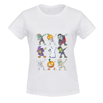 Dabbing Halloween Boys Skeleton Zombie Scary Pumpkin Mummy T-Shirt