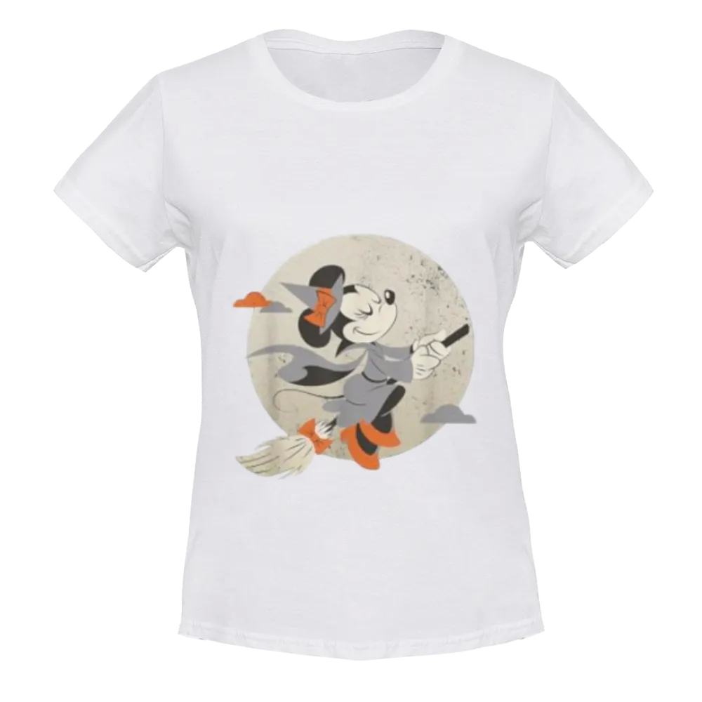 Disney Minnie Mouse Flying Witch Costume Halloween T-Shirt