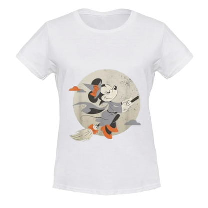 Disney Minnie Mouse Flying Witch Costume Halloween T-Shirt