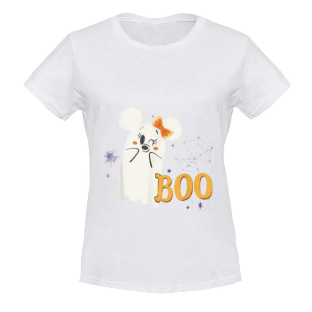 Disney Minnie Mouse Cute Little Ghost Boo Halloween T-Shirt