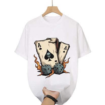 Vintage Ace of Spades & Dice Graphic Tee