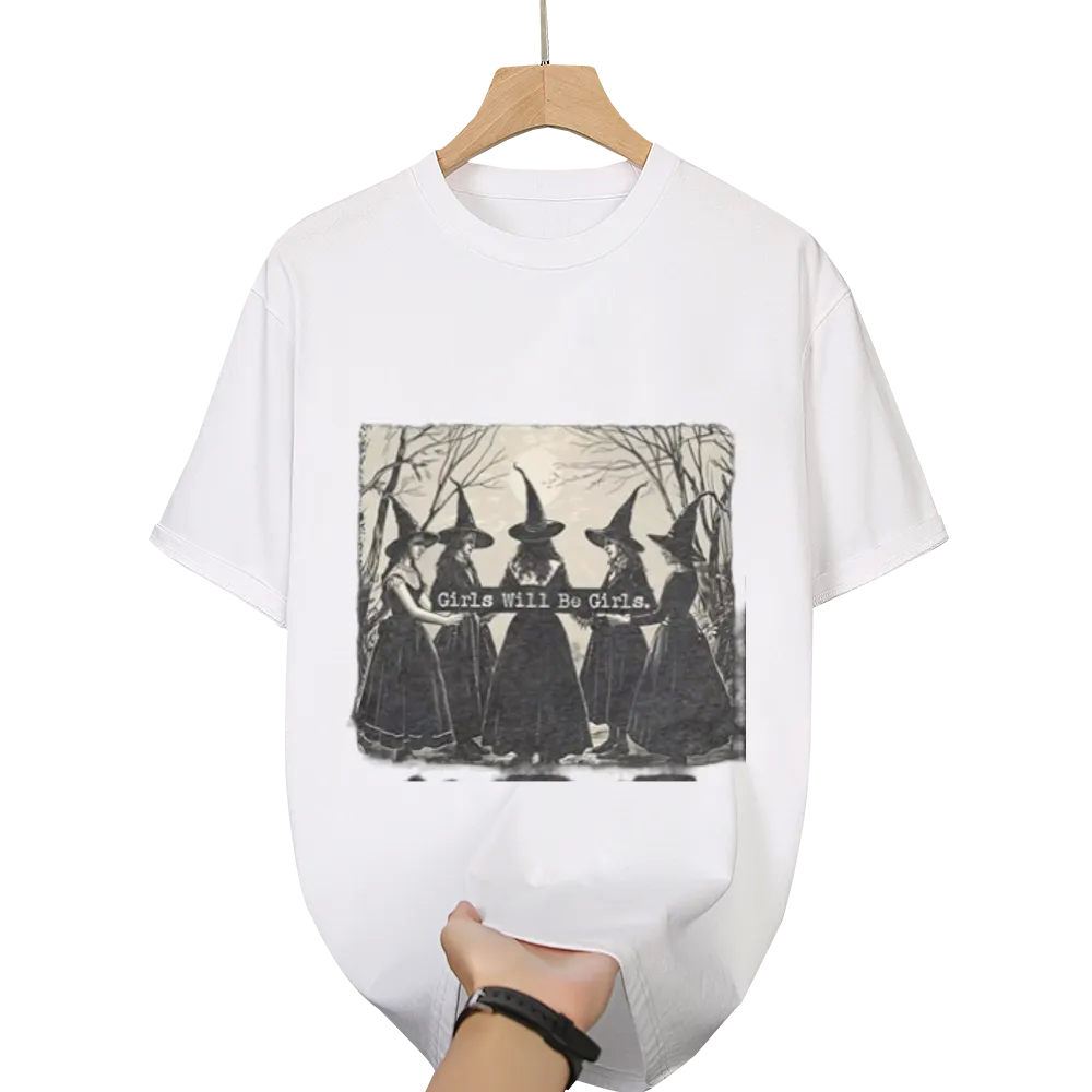 Basic Witch Halloween T Shirt Women Vintage Graphic Coffee Tees Shirt Short Sleeve Casual Funny Halloween Party Shirts