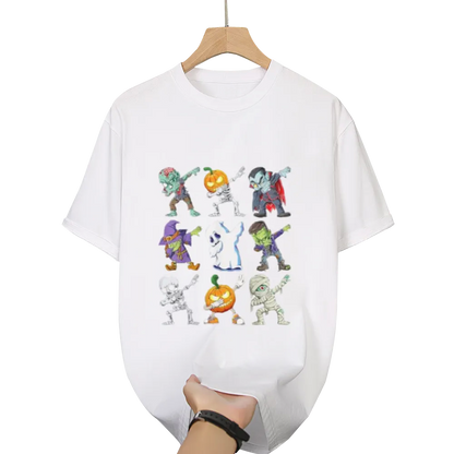 Dabbing Halloween Boys Skeleton Zombie Scary Pumpkin Mummy T-Shirt