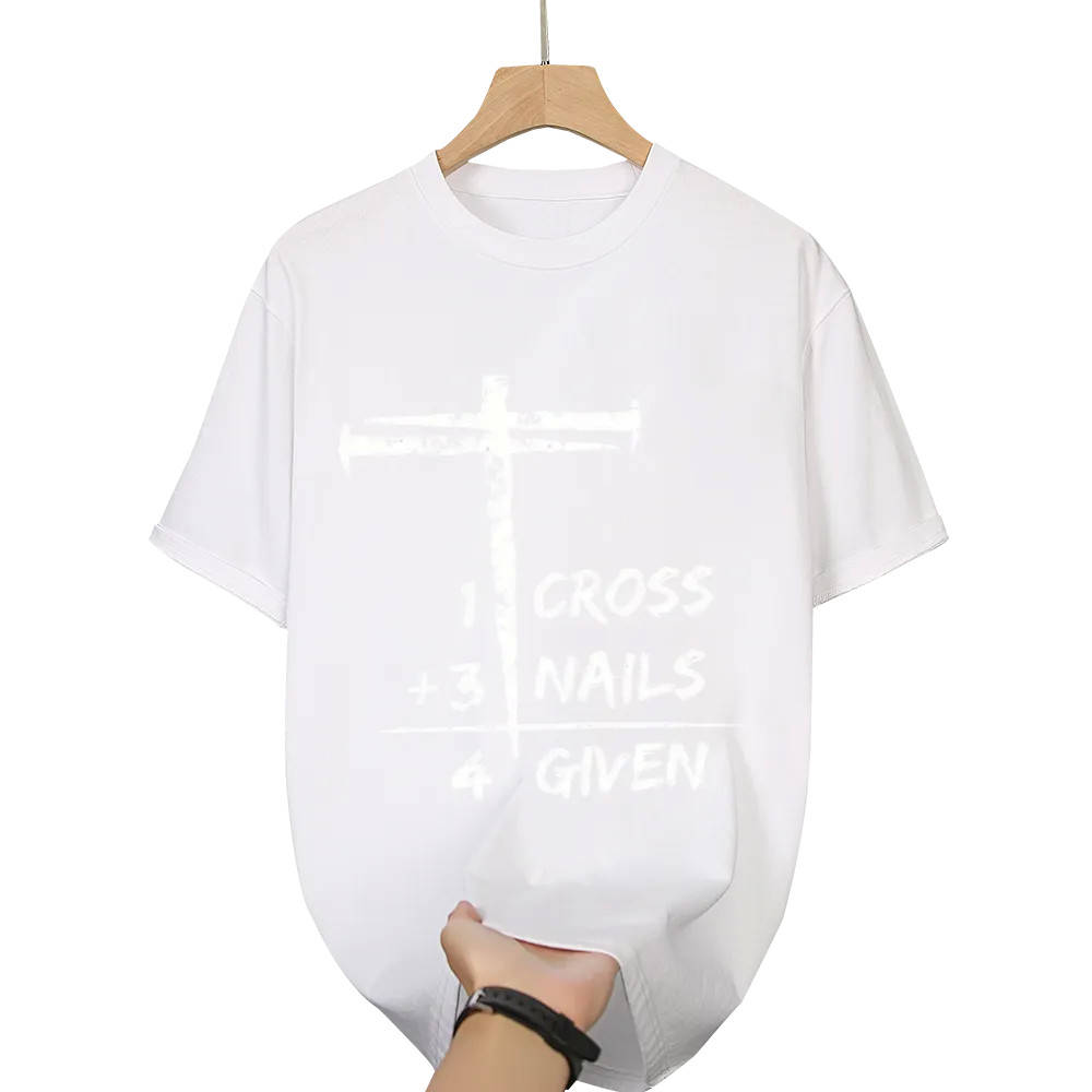 Christian "1 Cross + 3 Nails = 4 Given" Graphic Tee